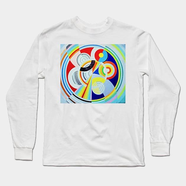 Robert Delaunay rytheme no 1 decoration for the salon des tuileri 1938 Long Sleeve T-Shirt by indusdreaming